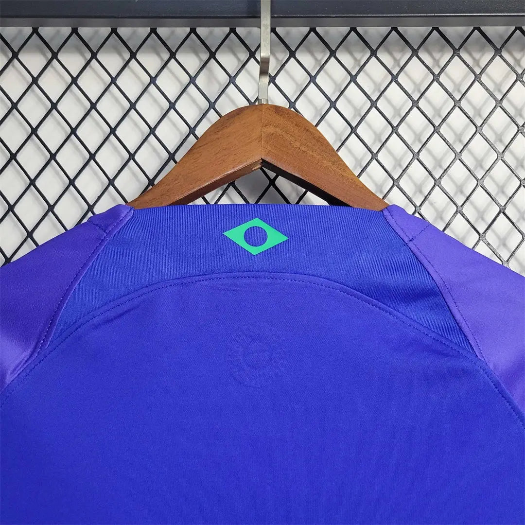 MAILLOT BRÉSIL EXTÉRIEUR 2022 VERSION MANCHES LONGUES - Maillot du Monde