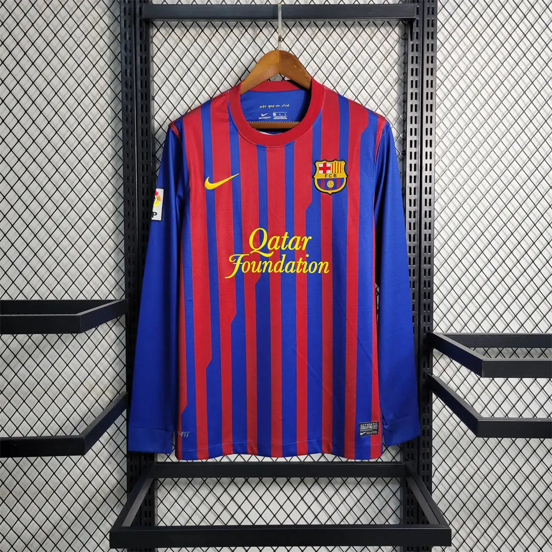 MAILLOT BARCELONE DOMICILE 2011/2012 VERSION MANCHES LONGUES - Maillot du Monde