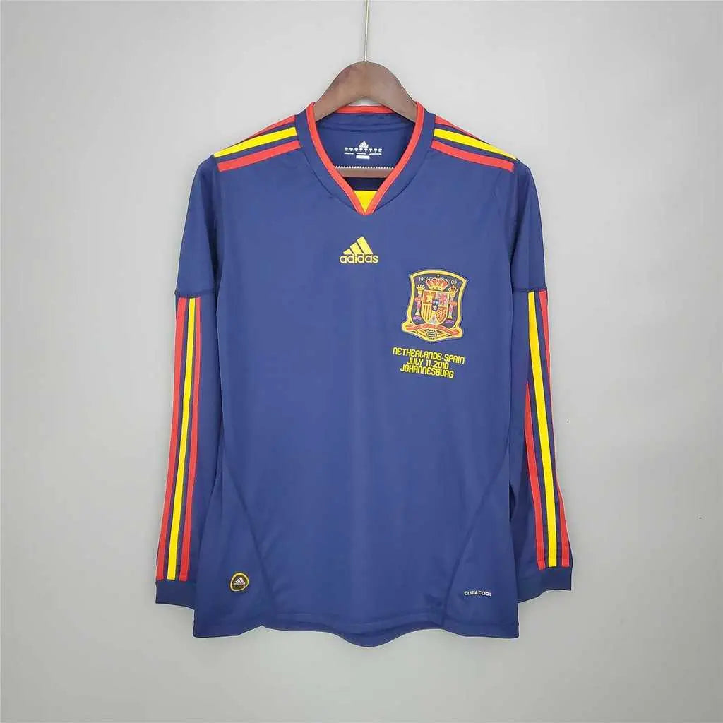 MAILLOT ESPAGNE EXTÉRIEUR 2010 VERSION MANCHES LONGUES - Maillot du Monde