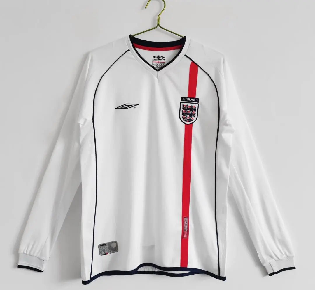 MAILLOT ANGLETERRE DOMICILE 2002 VERSION MANCHES LONGUES - Maillot du Monde