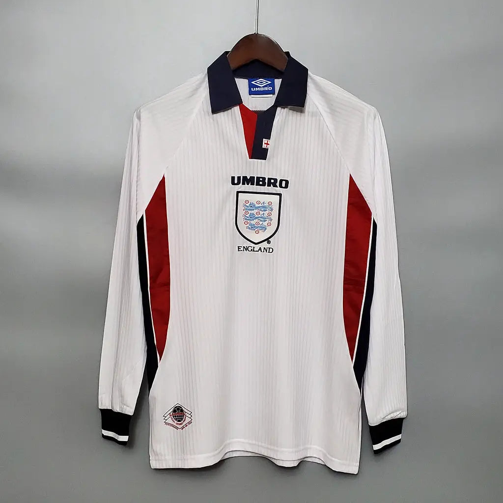 MAILLOT ANGLETERRE DOMICILE 1998 VERSION MANCHES LONGUES - Maillot du Monde