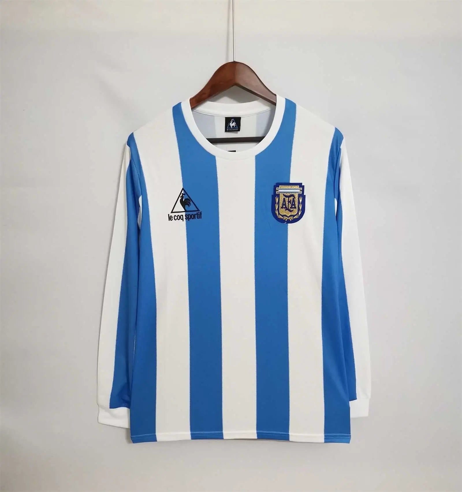 MAILLOT ARGENTINE DOMICILE 1986 VERSION MANCHES LONGUES - Maillot du Monde