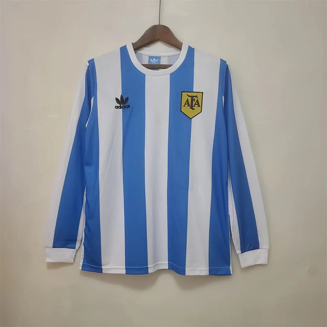 MAILLOT ARGENTINE DOMICILE 1978 VERSION MANCHES LONGUES - Maillot du Monde