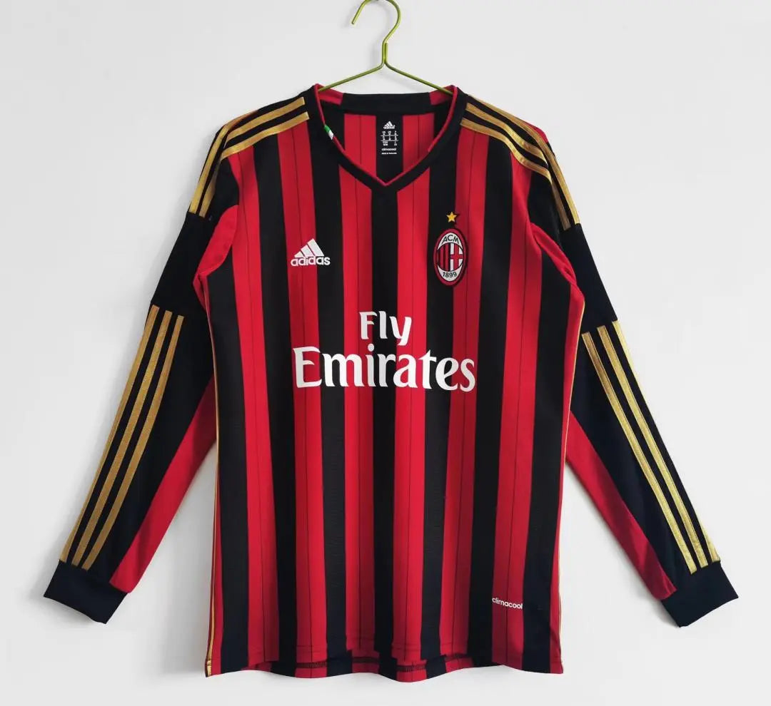 MAILLOT RETRO AC MILAN DOMICILE 2013/2014 VERSION MANCHES LONGUES - Maillot du Monde