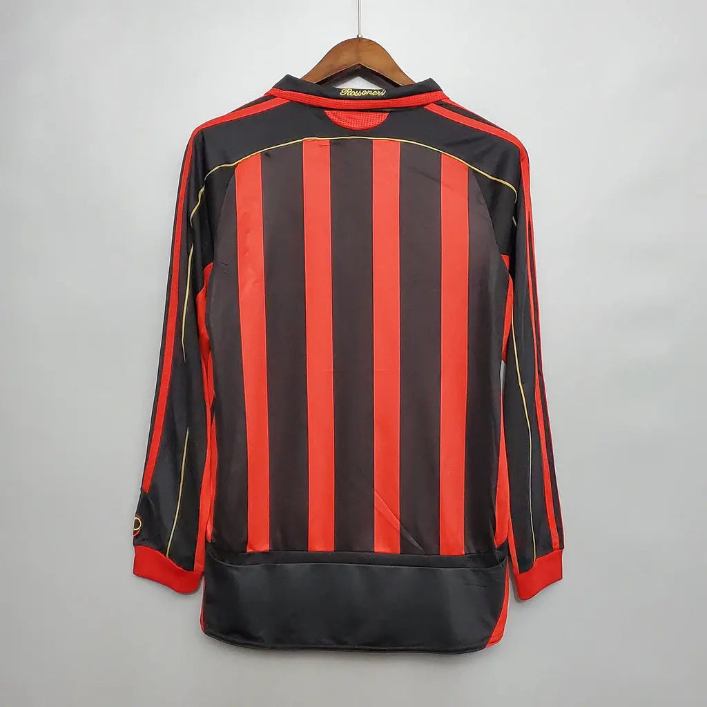MAILLOT RÉTRO AC MILAN DOMICILE 2006/2007 VERSION MANCHES LONGUES - Maillot du Monde