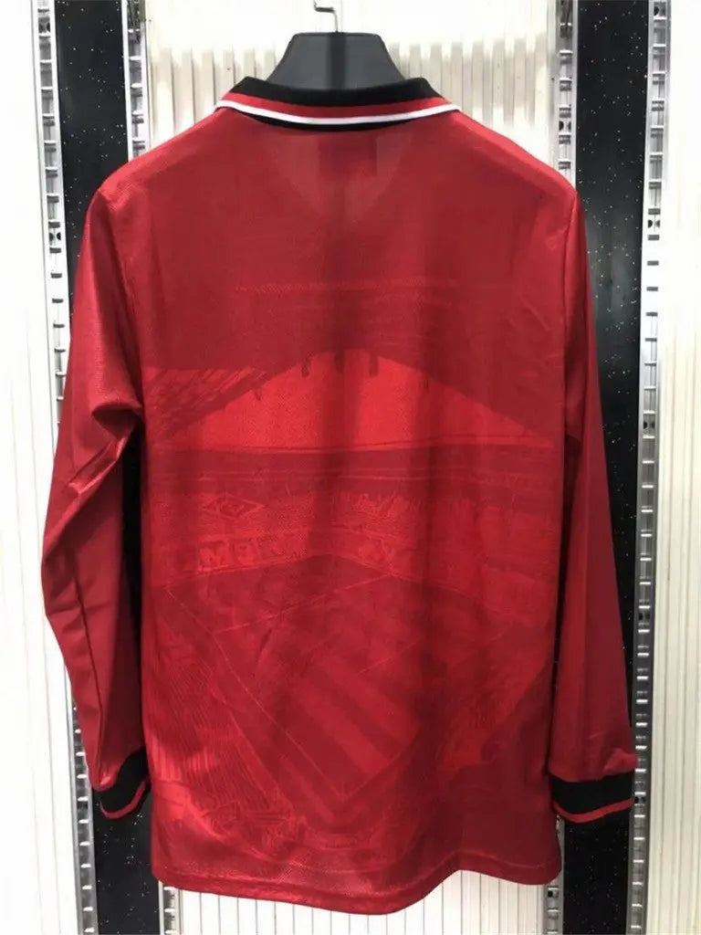 MAILLOT RETRO MANCHESTER UNITED DOMICILE 1994/1996 VERSION MANCHES LONGUES - Maillot du Monde