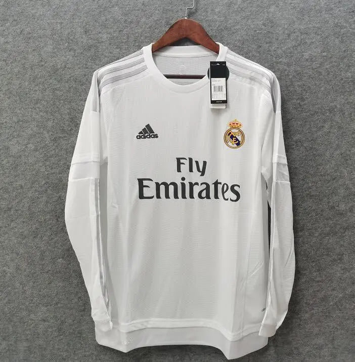 MAILLOT RETRO REAL MADRID DOMICILE 2015/2016 VERSION MANCHES LONGUES - Maillot du Monde
