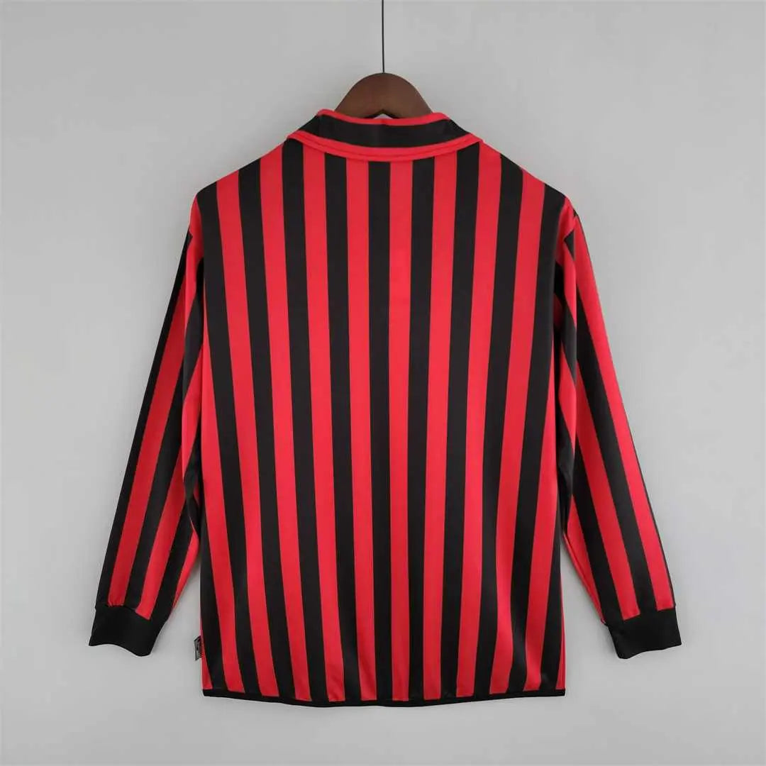 MAILLOT RETRO AC MILAN DOMICILE 1999/2000 VERSION MANCHES LONGUES - Maillot du Monde