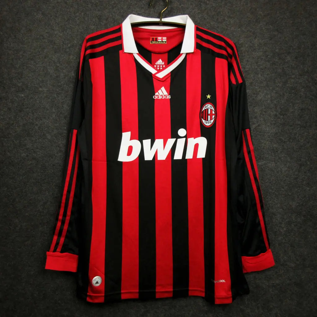 MAILLOT RETRO AC MILAN DOMICILE 2009/2010 VERSION MANCHES LONGUES - Maillot du Monde