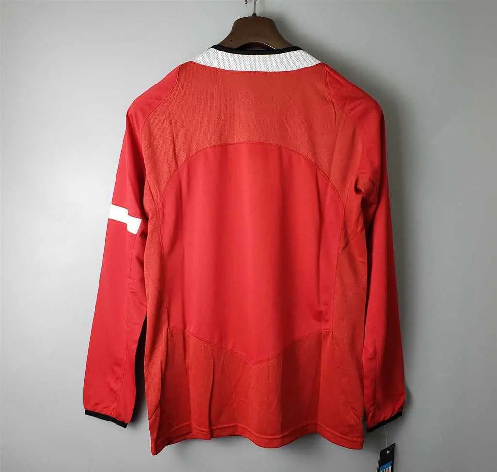 MAILLOT RETRO MANCHESTER UNITED DOMICILE 2005/2006 VERSION MANCHES LONGUES - Maillot du Monde