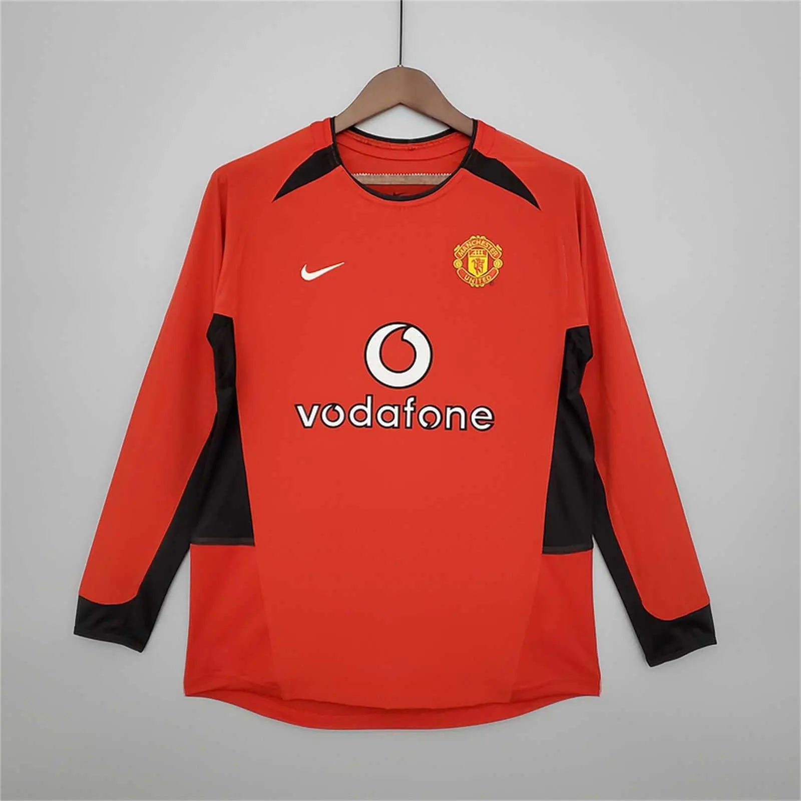 MAILLOT MANCHESTER UNITED DOMICILE 2002/2004 VERSION MANCHES LONGUES - Maillot du Monde