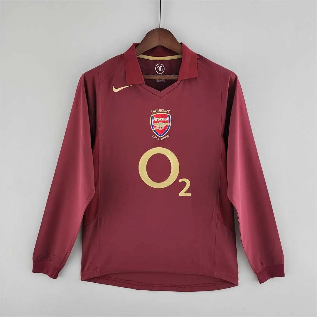 MAILLOT ARSENAL DOMICILE 2005/2006 VERSION MANCHES LONGUES - Maillot du Monde