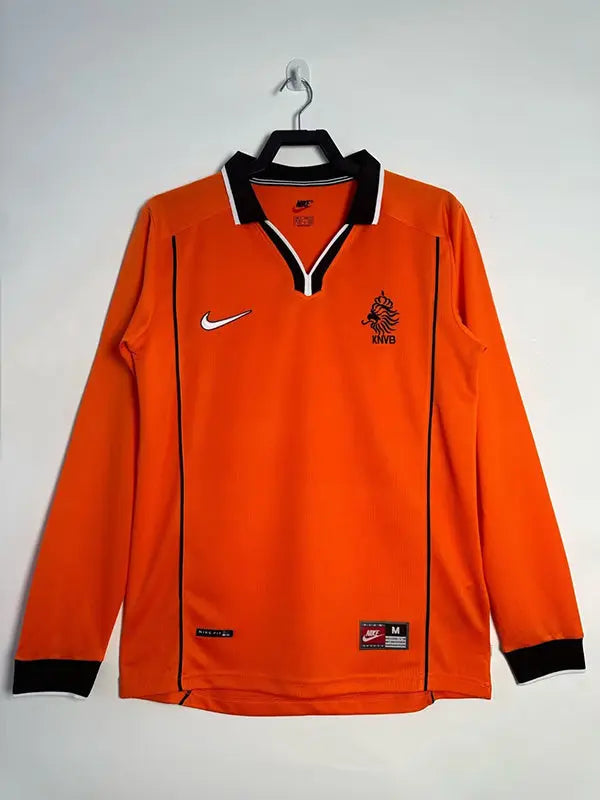 MAILLOT PAYS BAS DOMICILE 1998 VERSION MANCHES LONGUES - Maillot du Monde