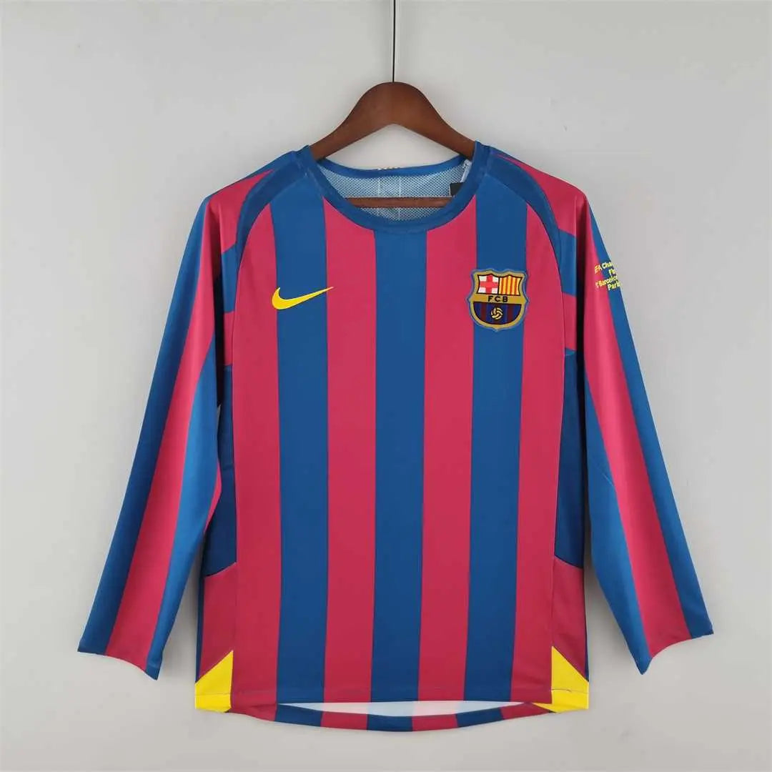 MAILLOT BARCELONE DOMICILE 2005/2006 VERSION MANCHES LONGUES - Maillot du Monde