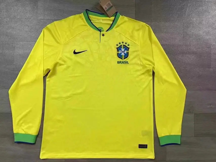 MAILLOT BREZIL DOMICILE 2022 VERSION MANCHES LONGUES - Maillot du Monde