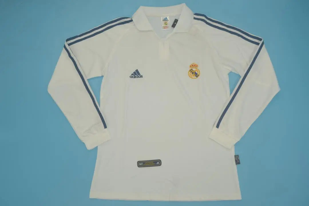 MAILLOT REAL MADRID DOMICILE 2001 VERSION MANCHES LONGUES - Maillot du Monde