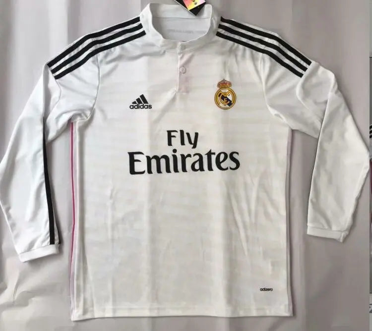 MAILLOT RETRO REAL MADRID DOMICILE 2014/2015 VERSION MANCHES LONGUES - Maillot du Monde