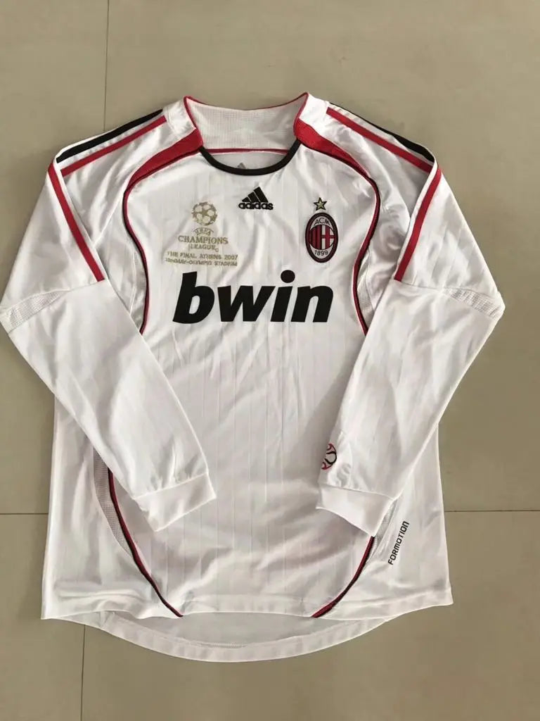 MAILLOT RETRO AC MILAN EXTÉRIEUR 2006/2007 VERSION MANCHES LONGUES - Maillot du Monde