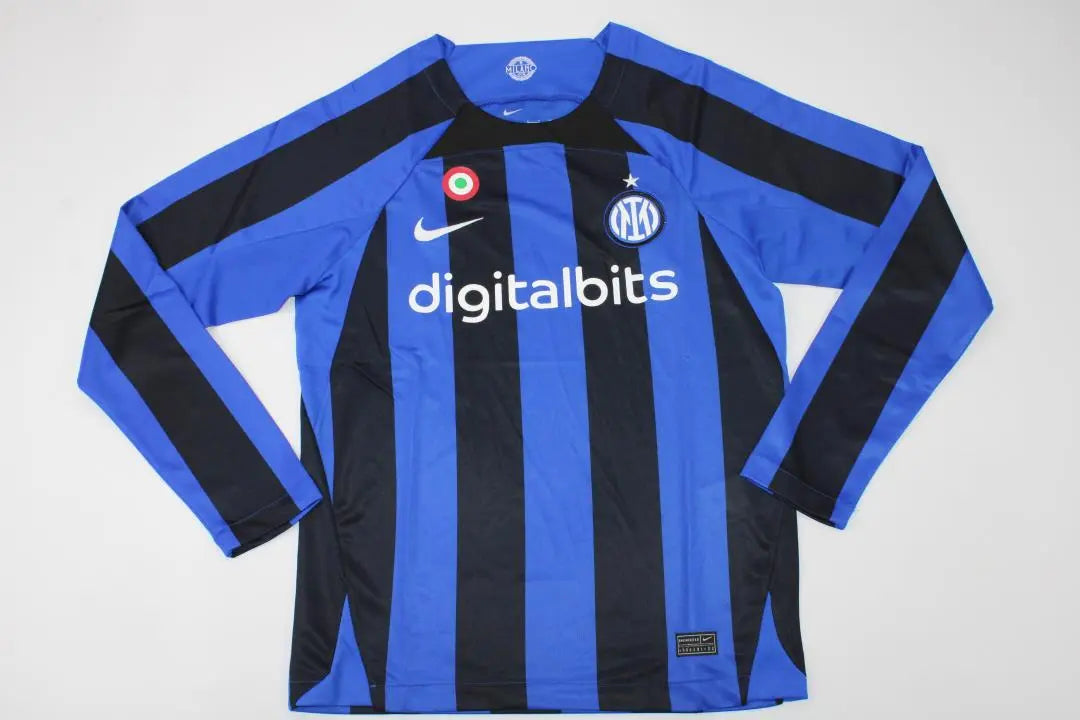 MAILLOT INTER MILAN DOMICILE 2022/2023 VERSION MANCHES LONGUES - Maillot du Monde
