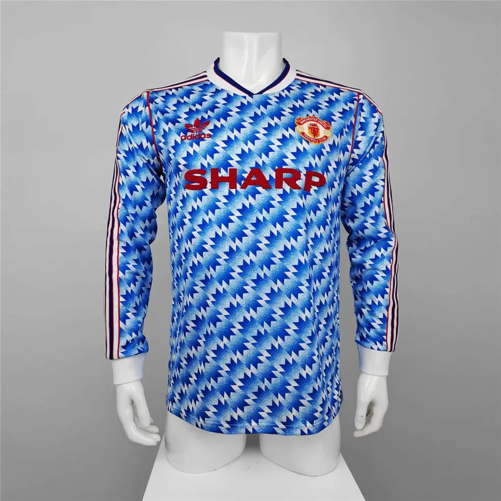 MAILLOT MANCHESTER UNITED 1990/1992 VERSION MANCHES LONGUES - Maillot du Monde