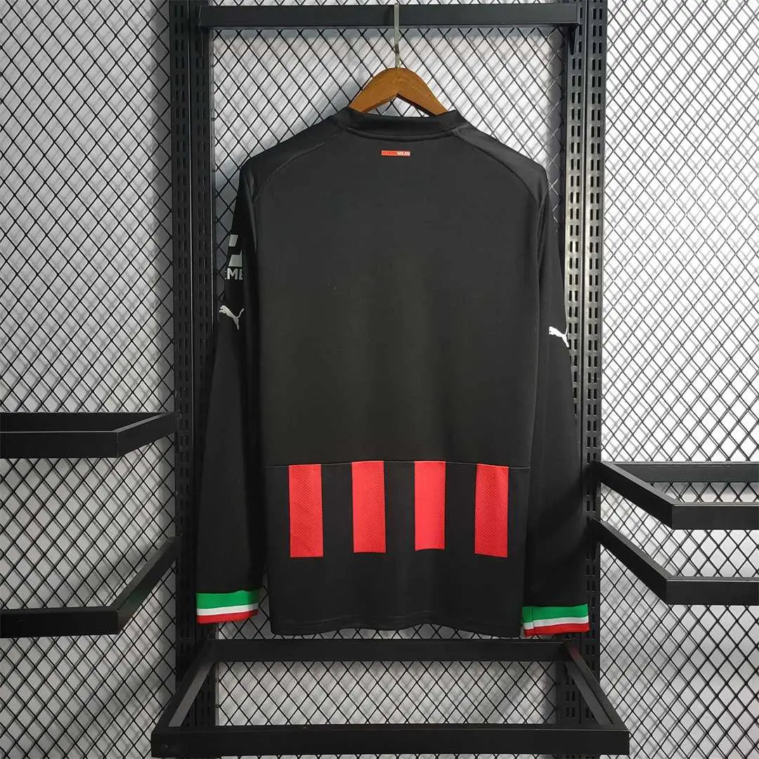 MAILLOT AC MILAN  DOMICILE 2022/2023 VERSION MANCHES LONGUES - Maillot du Monde