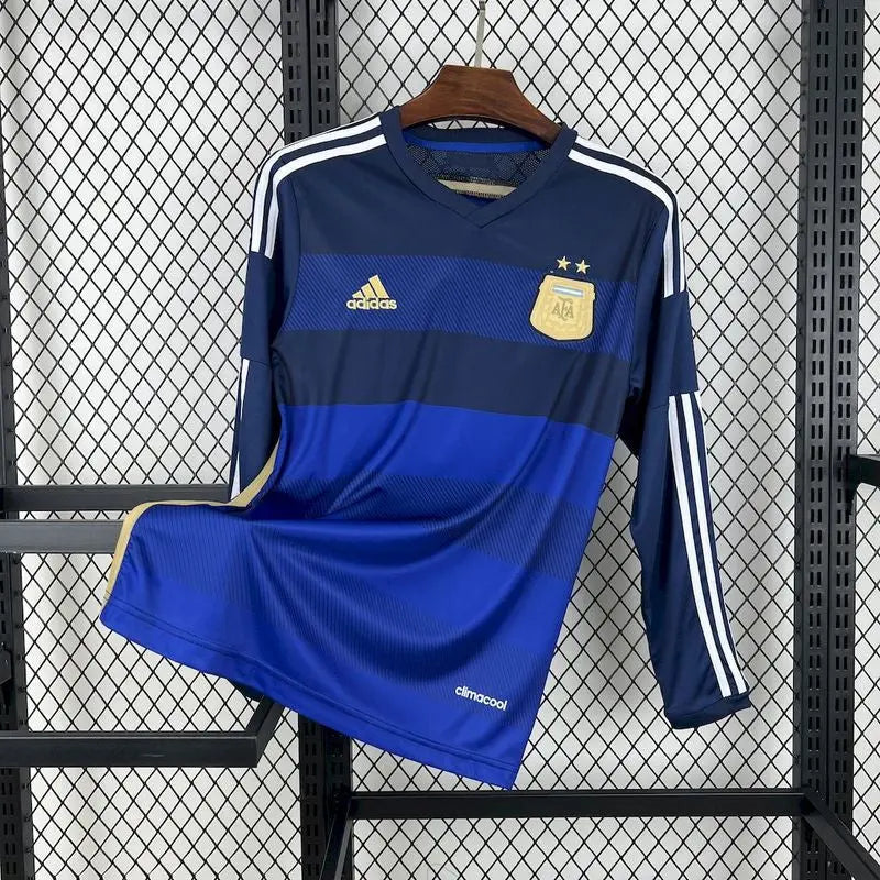 MAILLOT RETRO ARGENTINE EXTÉRIEUR 2014 VERSION MANCHES LONGUES - Maillot du Monde