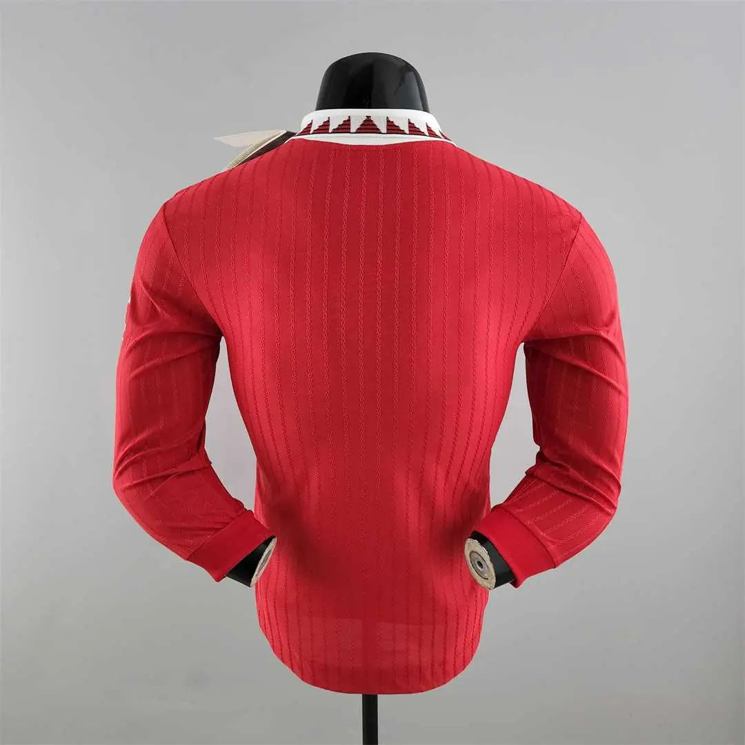 MAILLOT MANCHESTER UNITED DOMICILE 2022/20223 VERSION MANCHES LONGUES - Maillot du Monde