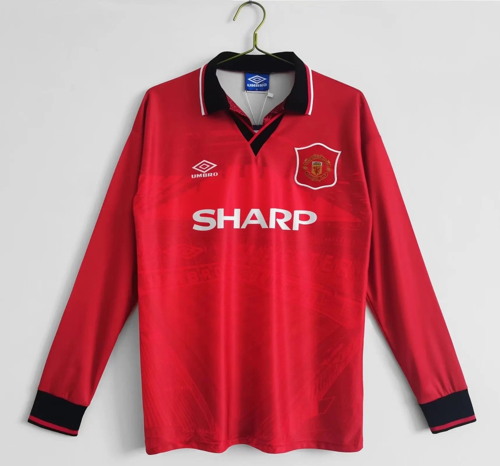 MAILLOT MANCHESTER UNITED DOMICILE 1994/1996 VERSION MANCHES LONGUES - Maillot du Monde