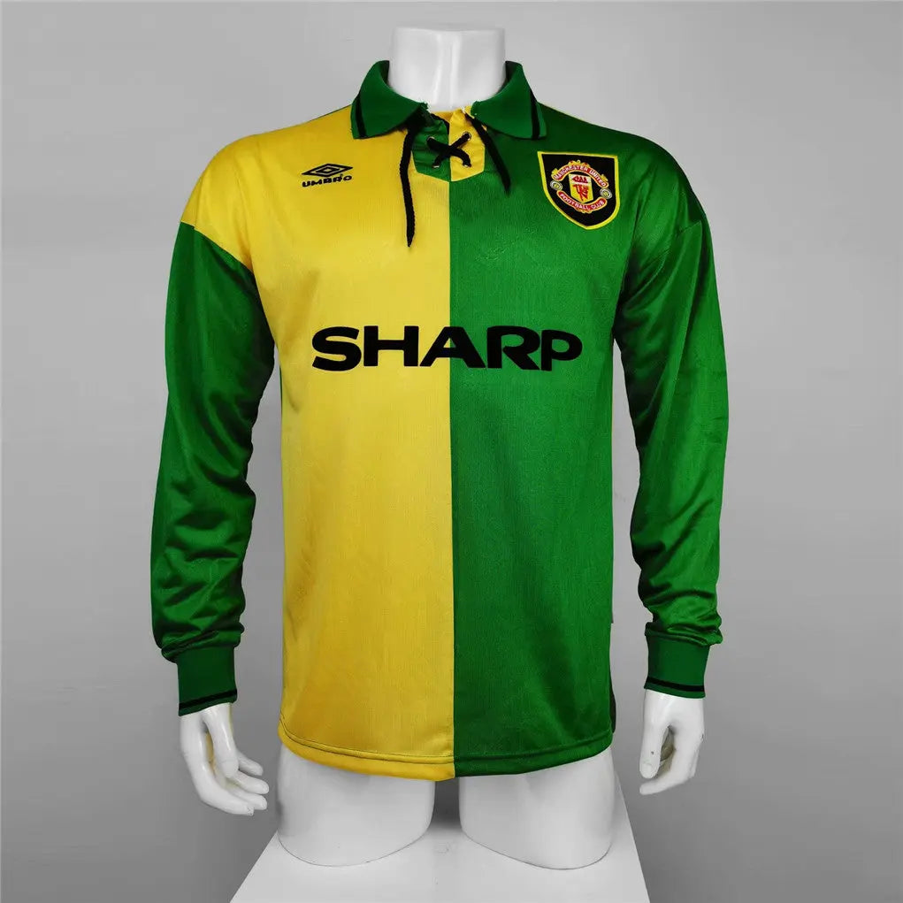 MAILLOT MANCHESTER UNITED EXTÉRIEUR 1992/1994 VERSION MANCHES LONGUES - Maillot du Monde