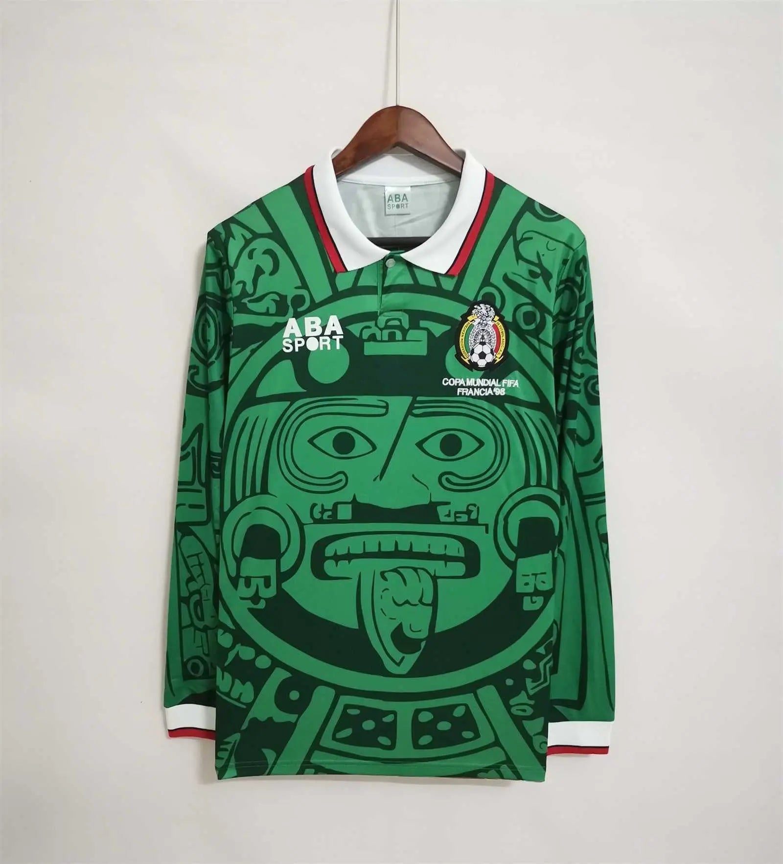 MAILLOT MEXIQUE DOMICILE 1998 VERSION MANCHES LONGUES - Maillot du Monde
