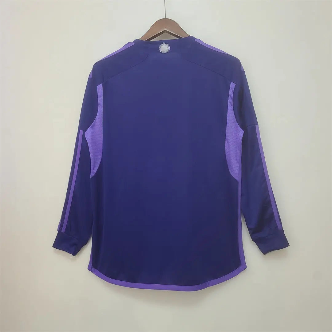 MAILLOT ARGENTINE EXTÉRIEUR 2022 VERSION MANCHES LONGUES - Maillot du Monde