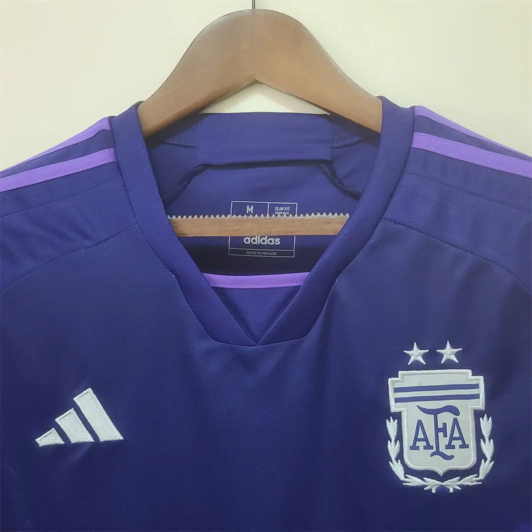 MAILLOT ARGENTINE EXTÉRIEUR 2022 VERSION MANCHES LONGUES - Maillot du Monde