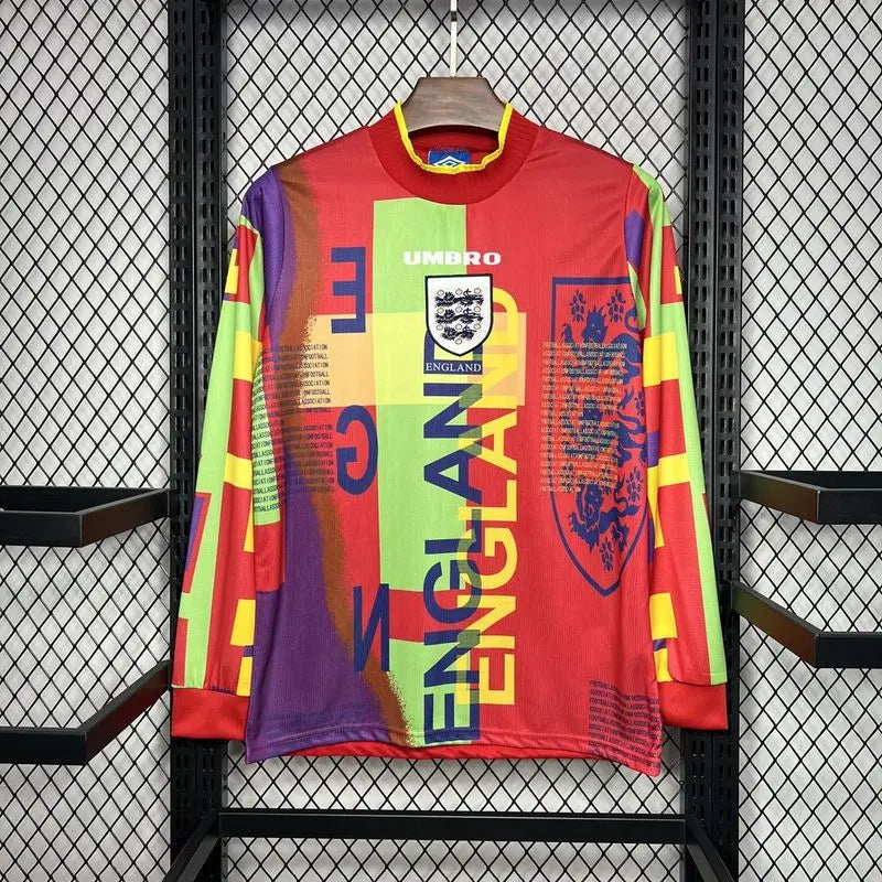 MAILLOT ANGLETERRE DOMICILE 1995/1996  VERSION MANCHES LONGUES - Maillot du Monde