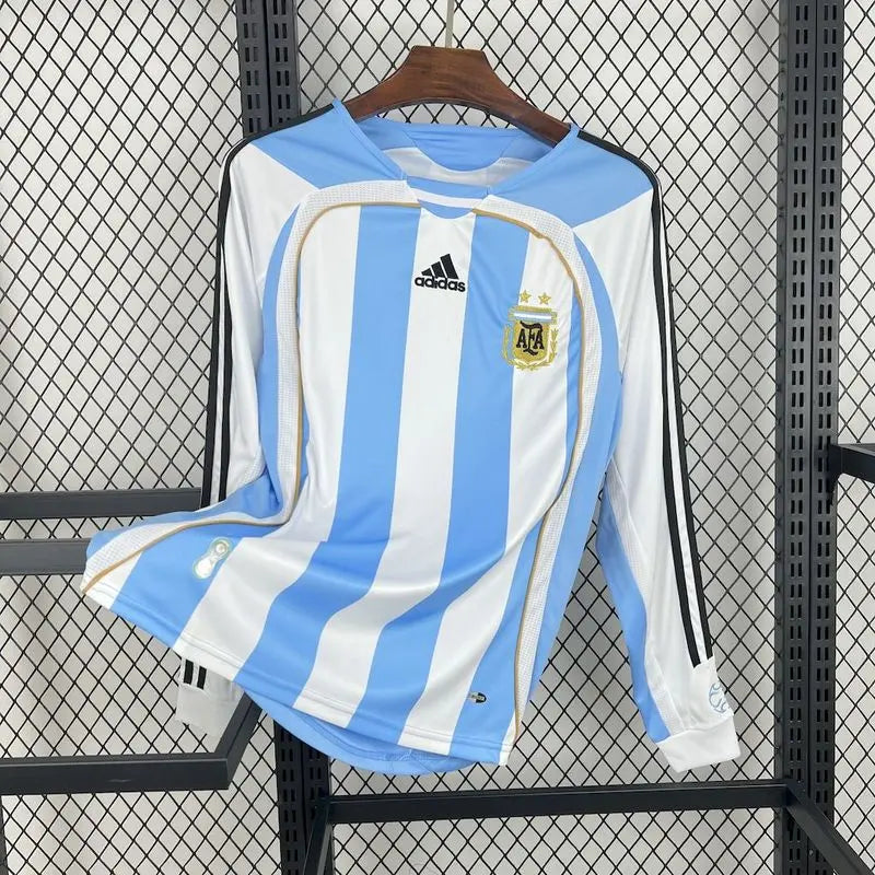 MAILLOT RETRO ARGENTINE DOMICILE 2006 VERSION MANCHES LONGUES - Maillot du Monde
