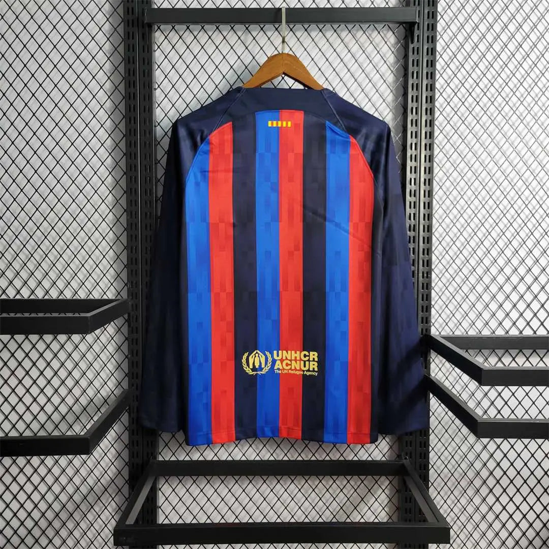 MAILLOT BARCELONE DOMICILE 2022/2023 VERSION MANCHES LONGUES - Maillot du Monde