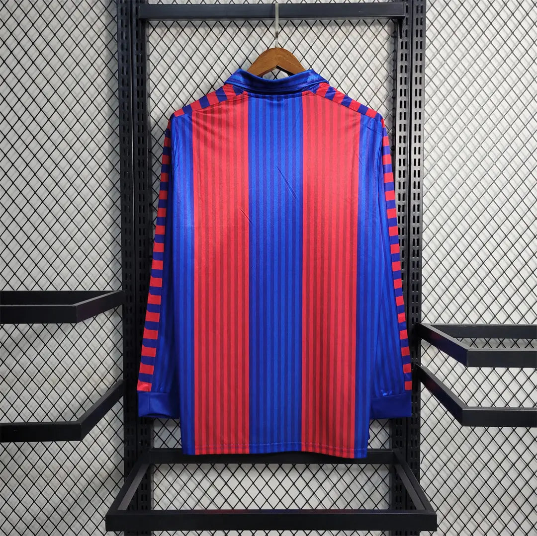 MAILLOT BARCELONE DOMICILE 1991/1992 VERSION MANCHES LONGUES - Maillot du Monde