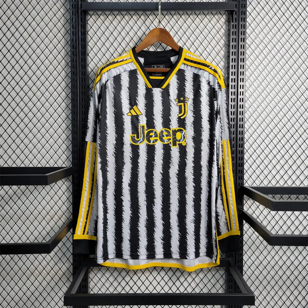 MAILLOT JUVENTUS DOMICILE 2023/2024 VERSION MANCHES LONGUES - Maillot du Monde