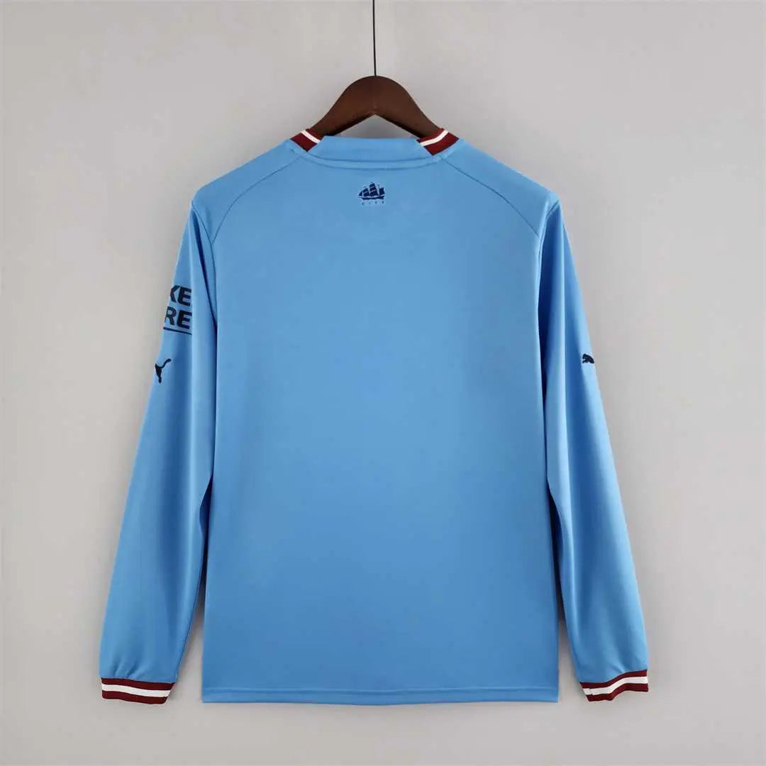 MAILLOT MANCHESTER CITY DOMICILE 2022/2023 VERSION MANCHES LONGUES - Maillot du Monde