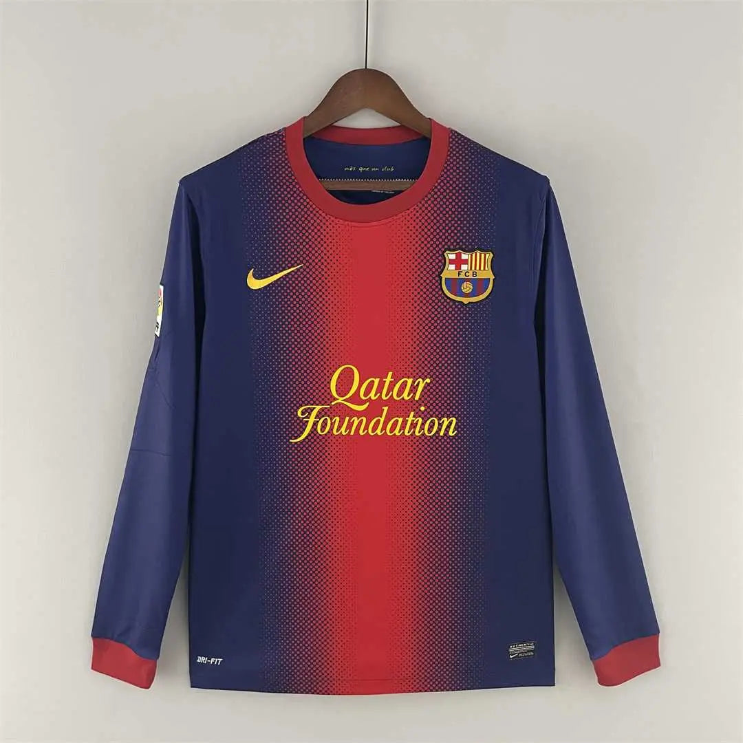 MAILLOT BARCELONE DOMICILE 2012/2013 VERSION MANCHES LONGUES - Maillot du Monde