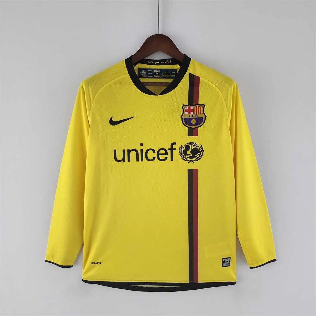 MAILLOT BARCELONE EXTÉRIEUR 2008/2009 VERSION MANCHES LONGUES - Maillot du Monde