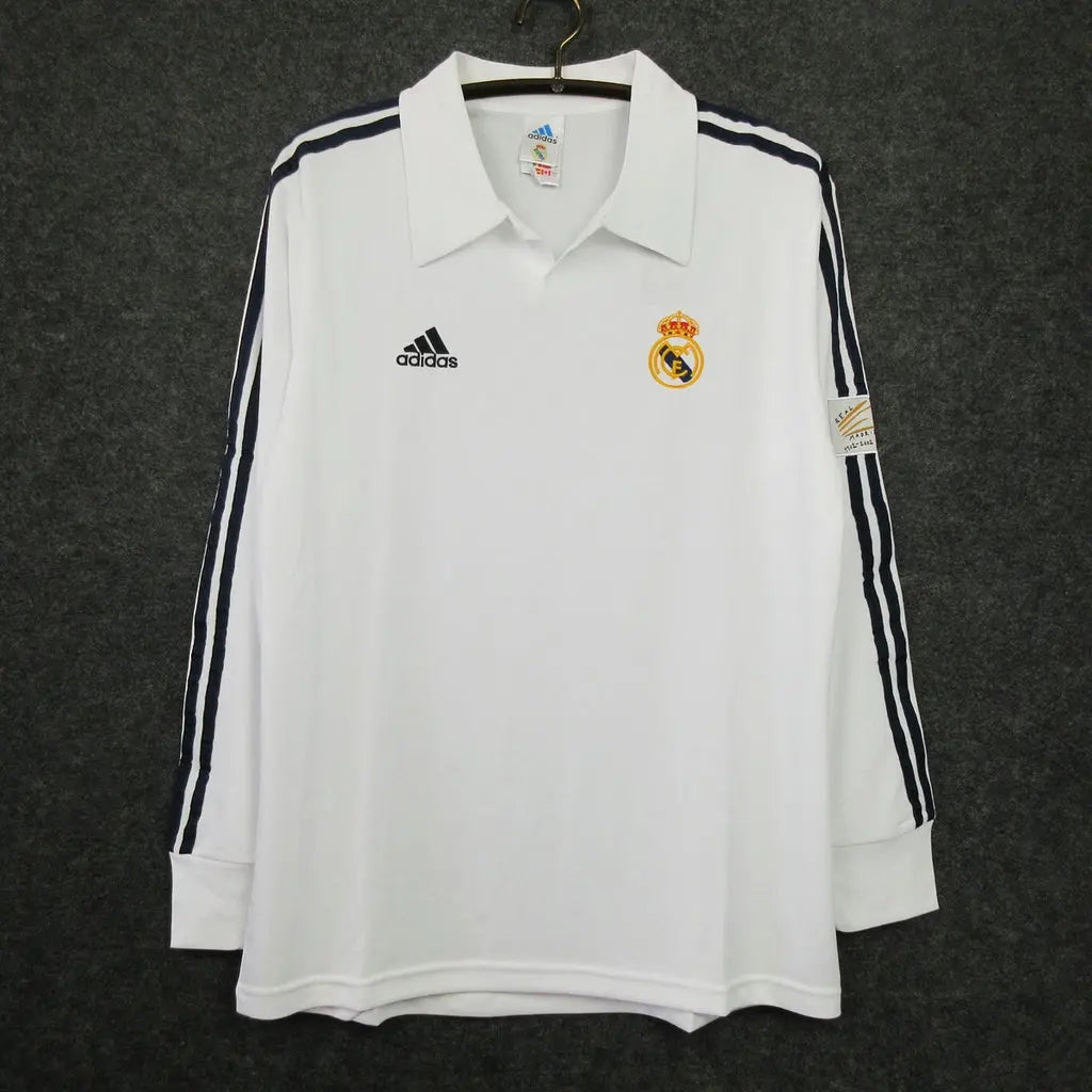 MAILLOT RETRO RÉAL MADRID DOMICILE 2002/2003 VERSION MANCHES LONGUES - Maillot du Monde