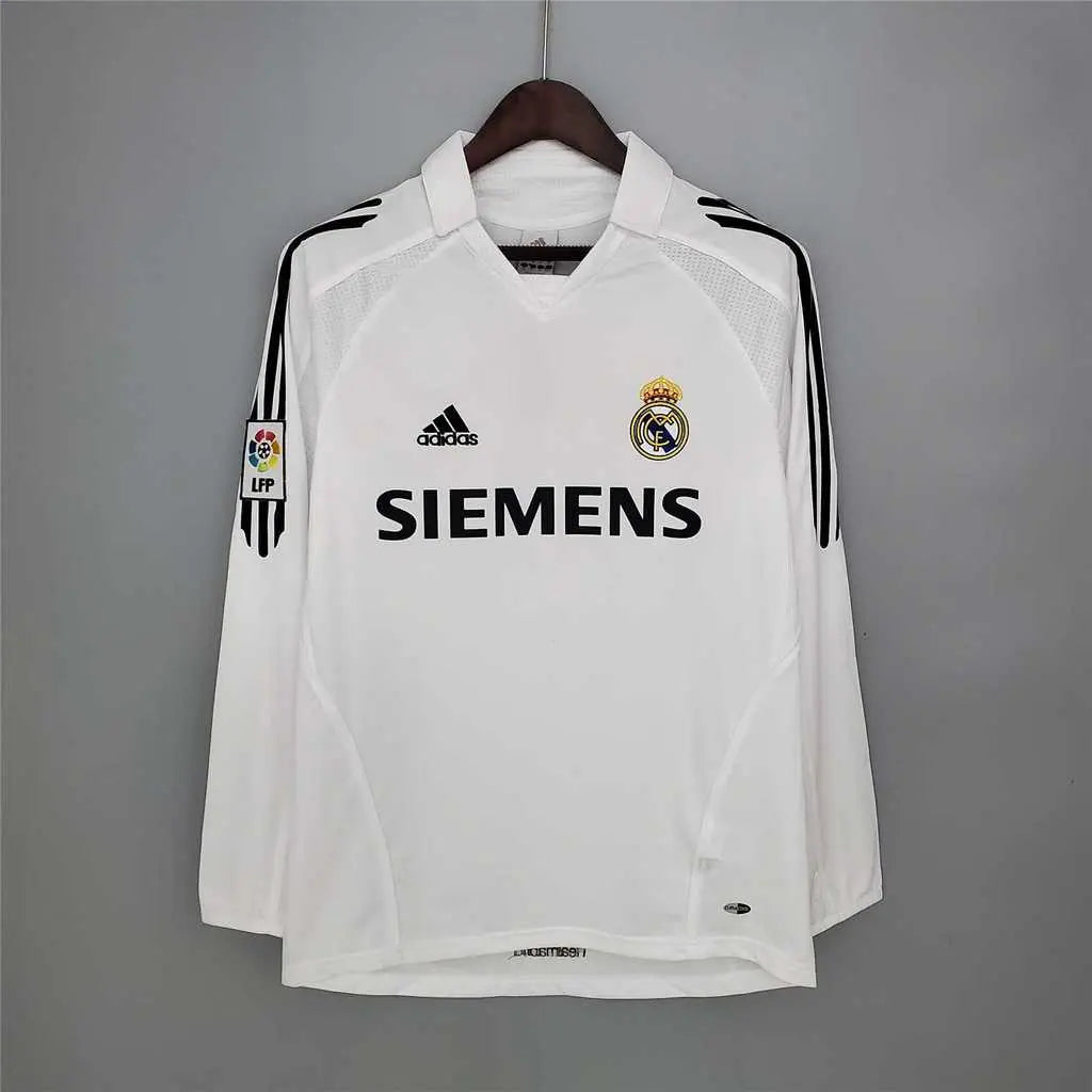 MAILLOT RÉAL MADRID DOMICILE 2005/2006 VERSION MANCHES LONGUES - Maillot du Monde