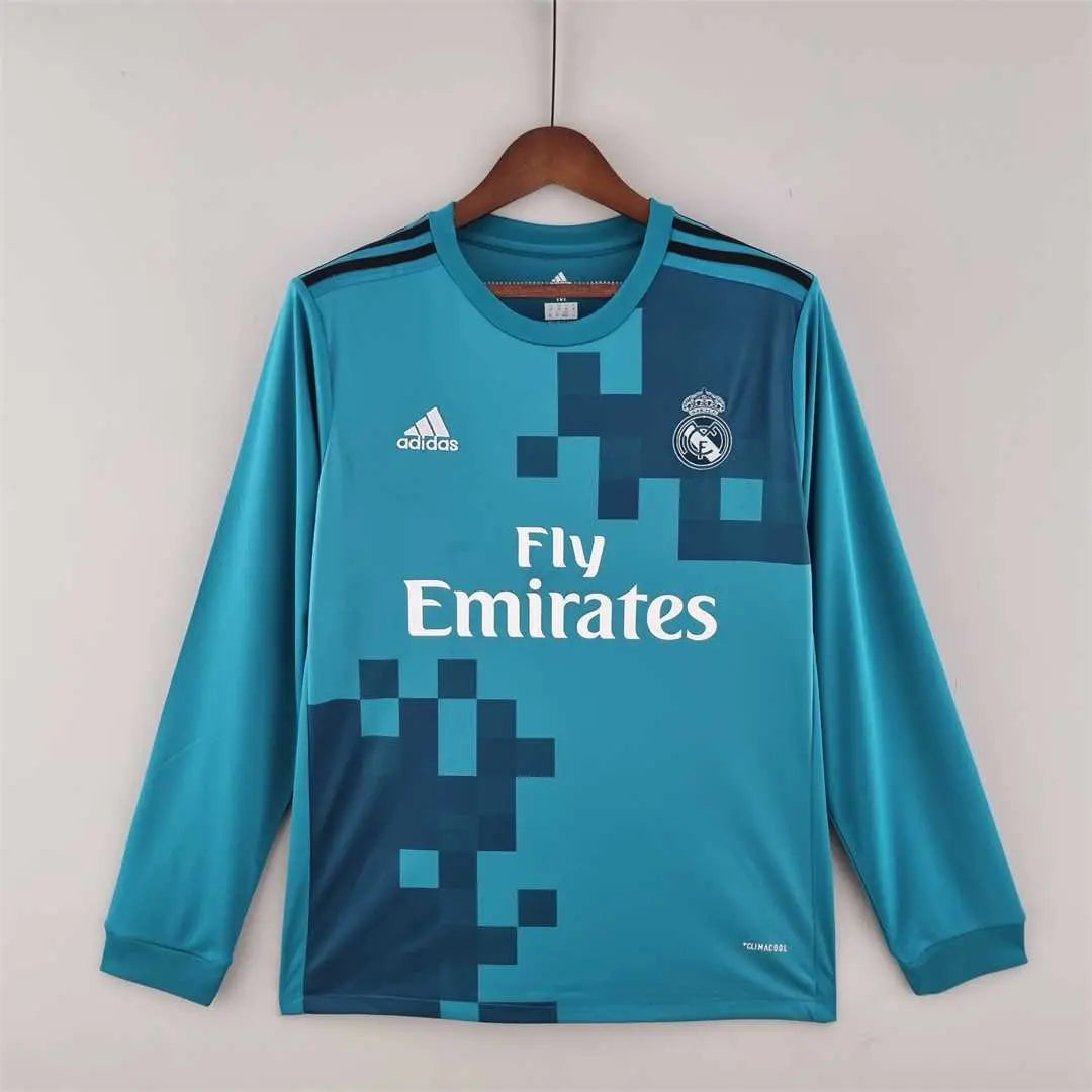 MAILLOT REAL MADRID EXTÉRIEUR 2017/2018  VERSION MANCHES LONGUES - Maillot du Monde
