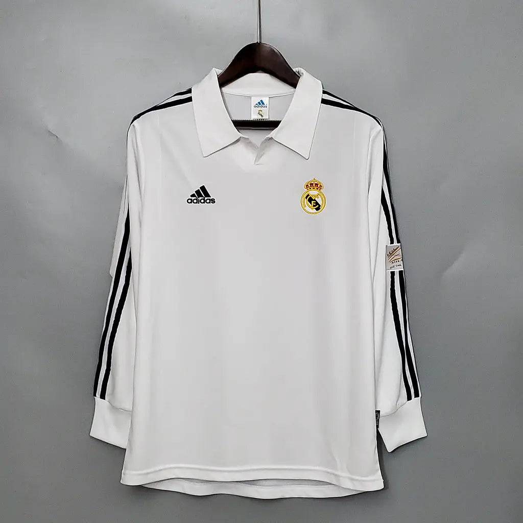 MAILLOT REAL MADRID DOMICILE 2001/2002 VERSION MANCHES LONGUES - Maillot du Monde