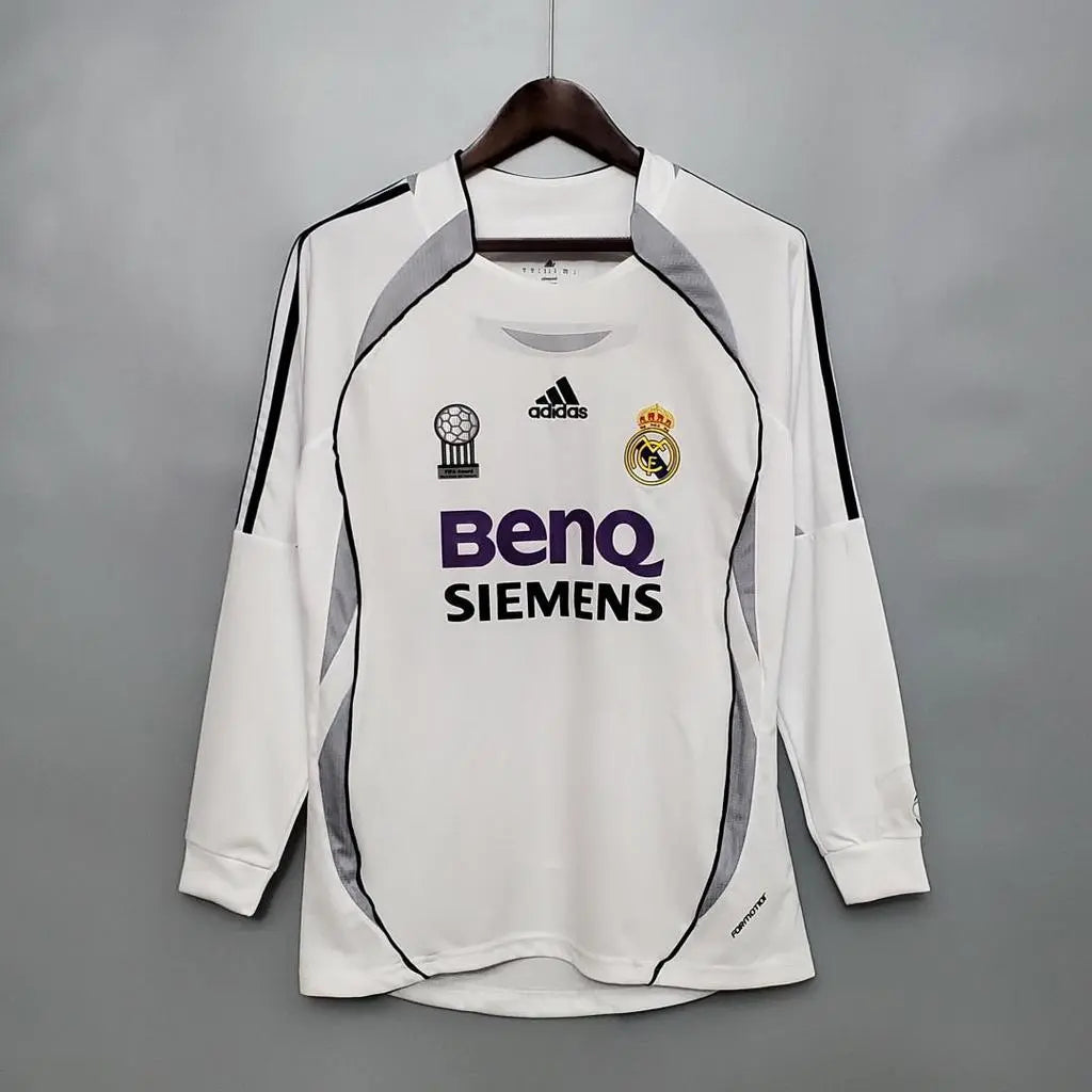 MAILLOT REAL MADRID DOMICILE 2006/2007 VERSION MANCHES LONGUES - Maillot du Monde