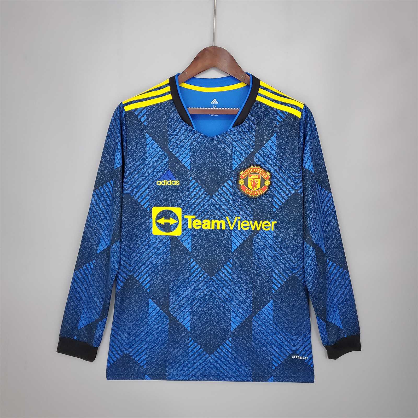MAILLOT MANCHESTER UNITED EXTÉRIEUR 2021/2022 VERSION MANCHES LONGUES - Maillot du Monde
