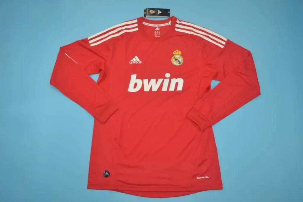 MAILLOT REAL MADRID EXTÉRIEUR 2011/2012 VERSION MANCHES LONGUES - Maillot du Monde