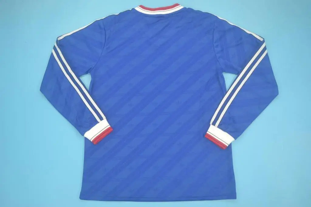 MAILLOT RETRO MANCHESTER UNITED EXTÉRIEUR 1986/1988 VERSION MANCHES LONGUES - Maillot du Monde