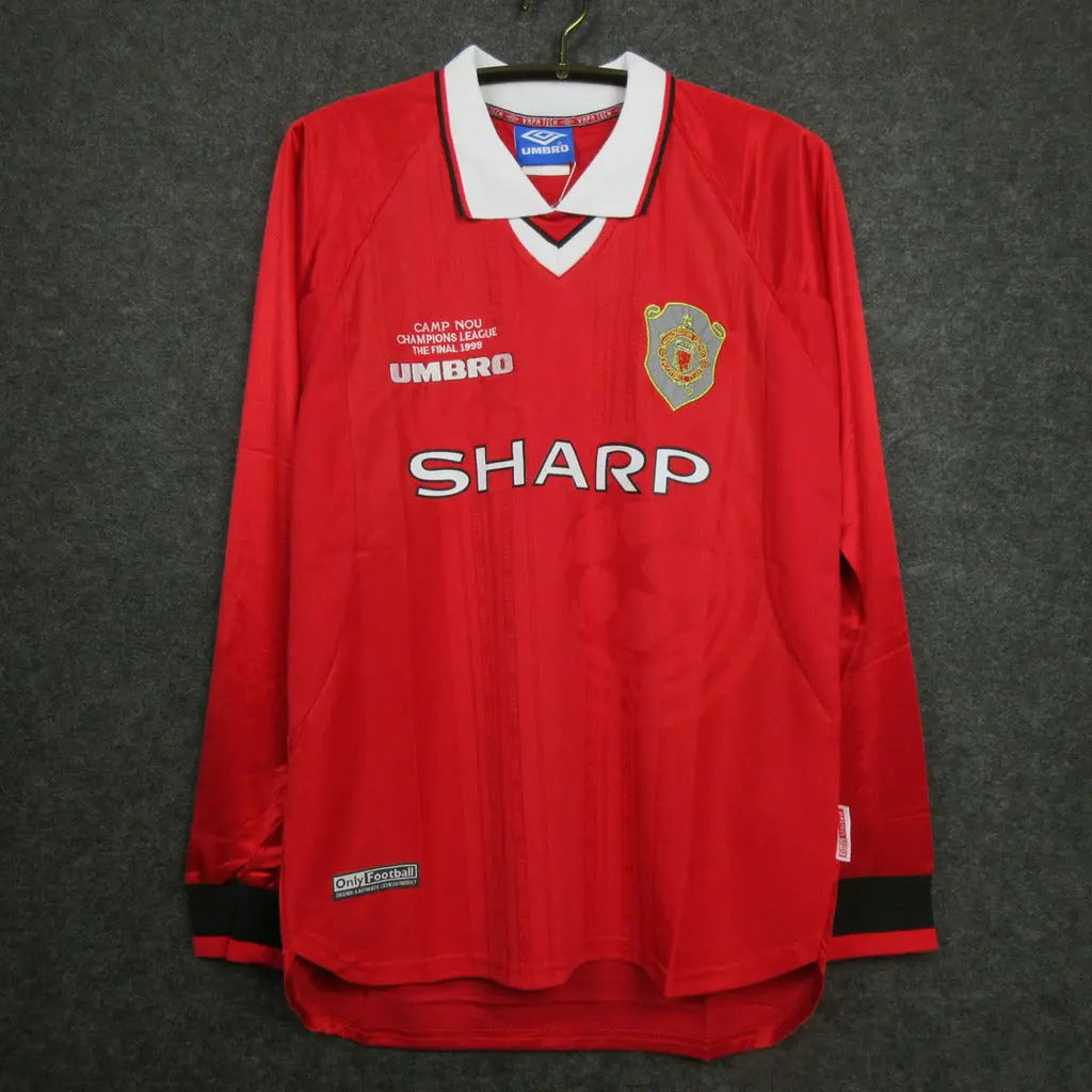 MAILLOT MANCHESTER UNITED DOMICILE 1999/2000 VERSION MANCHES LONGUES - Maillot du Monde
