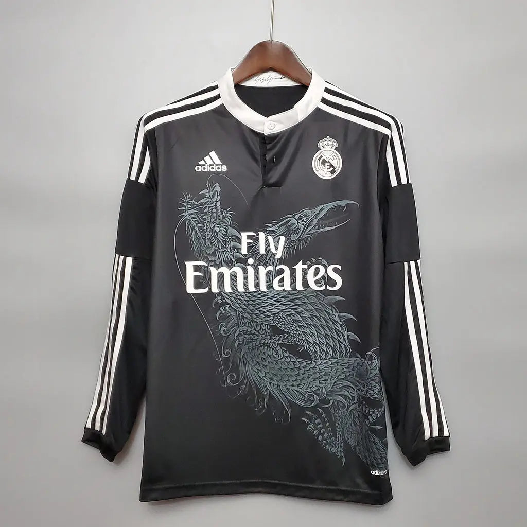 MAILLOT REAL MADRID EXTÉRIEUR 2014/2015 VERSION MANCHES LONGUES - Maillot du Monde